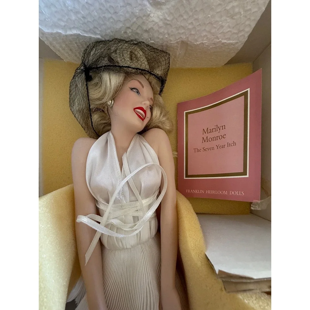Franklin Heirloom Dolls Marilyn Monroe Doll White Like New The Seven Year Itch